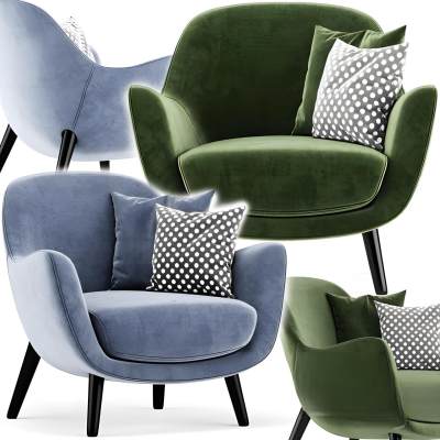 现代布艺单人单人沙发-17